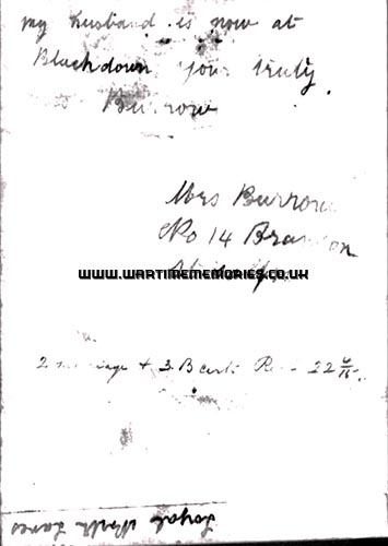 <p>1914 Mary Burrow Letter 2